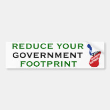 Verminder Uw Voetafdruk van de Overheid Bumperstickers