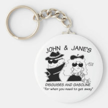 Vermommingen John en Janes en Benzine Sleutelhanger