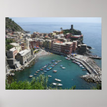 Vernazza van hierboven afdruk