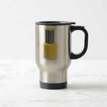 Vernis à ongles jaune tasse