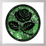 Verontrust nam de Groene Kamee van het Silhouet -  Poster