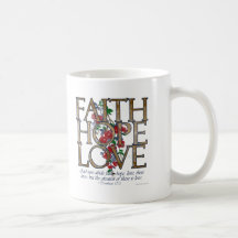Vers chrétien de bible d'amour d'espoir de foi mugs à café