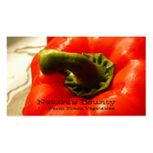 Verse Veggies - Rode Groene paprika Visitekaartjes