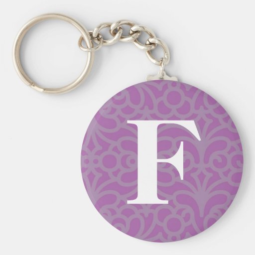 Versierd BloemenMonogram - Brief F Sleutelhangers