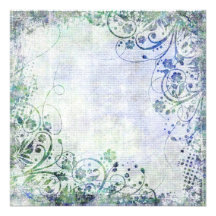 Vert bleu .jpg floral grunge invitation