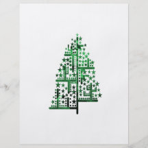 Vert d'arbre de Noël des formes chinées Prospectus En Couleur
