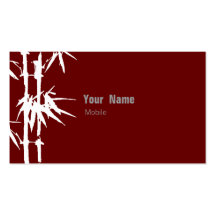 Vert de bambou cartes de visite professionnelles