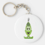 Vert de bande dessinée de vide porte-clef