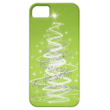 Vert de chaux élégant d'arbre de Noël Coques Case-Mate iPhone 5