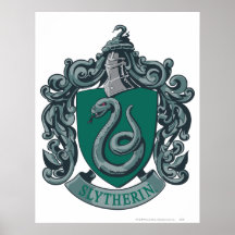 Vert de crête de Slytherin Posters