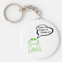 Vert de Grenouille noir Porte-clé