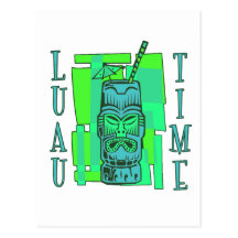 Vert de mer et bleu Luau Carte Postale