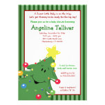 Vert d'invitation du baby shower 5x7 d'ARBRE de NO invitations