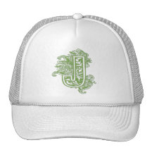 VERT DU MONOGRAMME J CASQUETTES DE CAMIONNEUR