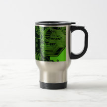 Vert frais d'ordinateur de bord de circuit mug à café