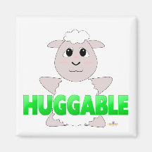 Vert gentil à croquer de moutons blancs gentil à c magnets pour réfrigérateur