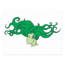 Vert irlandais sauvage divin de diva cartes postales