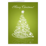 Vert moderne élégant d'arbre de cartes de Noël