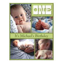 Vert multi de cadre une invitation d'anniversaire