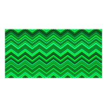 verts de zigzag cartes de vœux avec photo