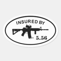Verzekerd door Sticker 5.56