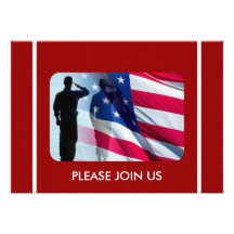 Vétérans militaires patriotes invitations personnalisées