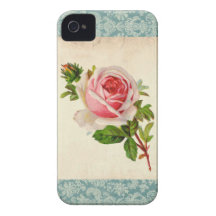 Victoriaans nam en Damast toe iPhone 4 Case-Mate Hoesje