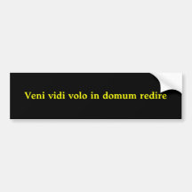 Vidivolo van Veni in domum redire Bumpersticker
