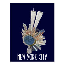 VIEIL HORIZON DE NYC CARTES POSTALES
