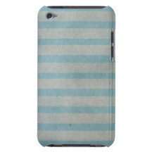 Vieil iPod rayé bleu vintage Coques iPod Case-Mate