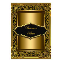Vieil or noir chic élégant cartes de visite professionnelles