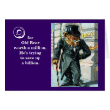 Vieil ours par la banque - lettre O - ours de noun Cartes