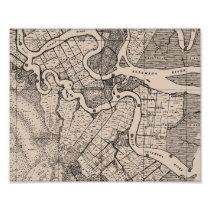 Vieille carte de rivière d'Altamaha, la Géorgie