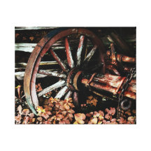 vieille copie de toile de roue de chariot impression sur toile