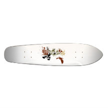 Vieille école de vautours plateaux de skateboards customisés