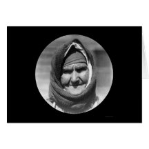 Vieille femme grecque 1923 cartes de vœux