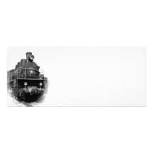 Vieille locomotive à vapeur faire-parts