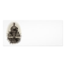 Vieille locomotive à vapeur faire-parts
