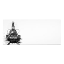 Vieille locomotive à vapeur faire-part personnalisé
