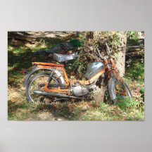 Vieille motocyclette affiches