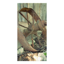 Vieille roue rouillée photocarte