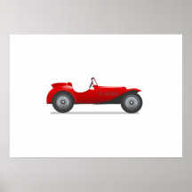 Vieille voiture de sport antique posters