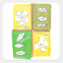 vier bloemen stickers