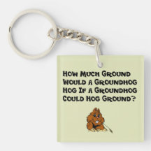 Vier Dag Groundhog Sleutelhangers