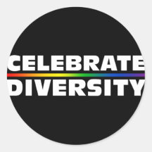 Vier de Zwarte Sticker van de Diversiteit