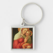 Vierge et enfant, c.1465 (huile sur le panneau) porte-clefs