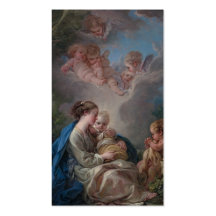 Vierge et enfant - François Boucher Carte De Visite