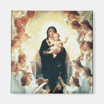 Vierge Marie avec des anges Magnets Pour Réfrigérateur