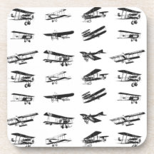Vieux avions dans des avions noirs et blancs et vi sous-bocks