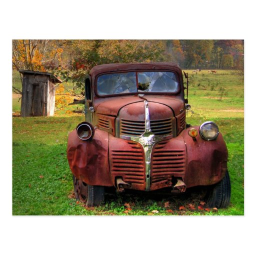 Vieux camion carte postale